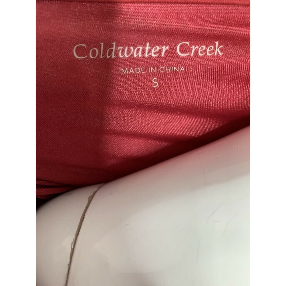 Coldwater Creek Women's S Red Velvet Blouse Shirt - Picture 3 of 5